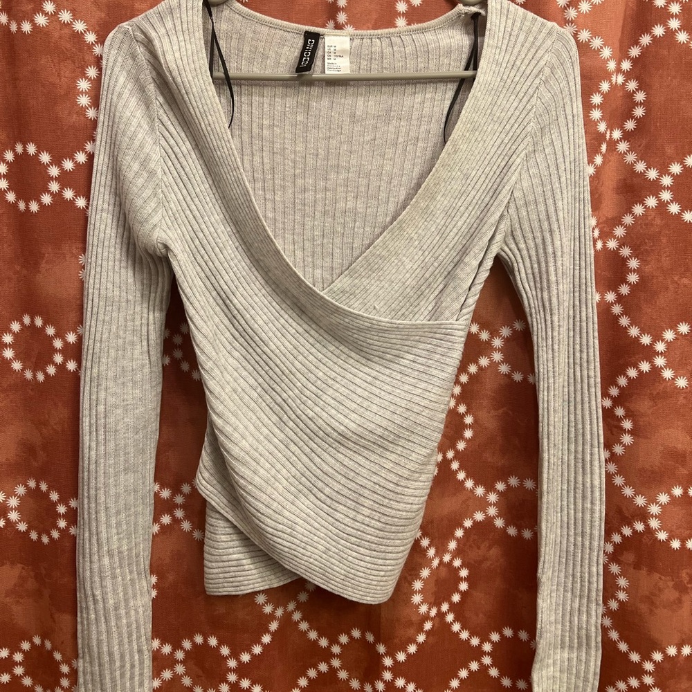 Wrap around sweater